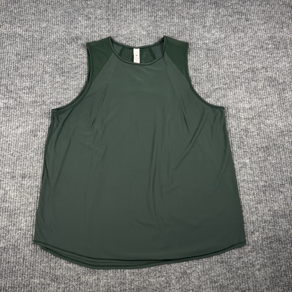 Lululemon Sculpt Tank Top Womens 14 Green Forest Style W1DZQS Running Athleisure